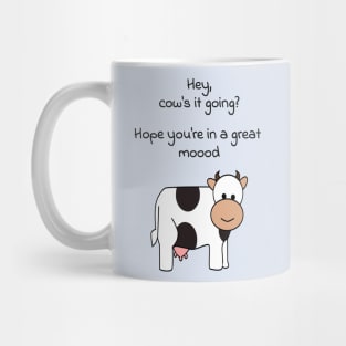 Hey, cows it going? Hope youre in a great mood Mug